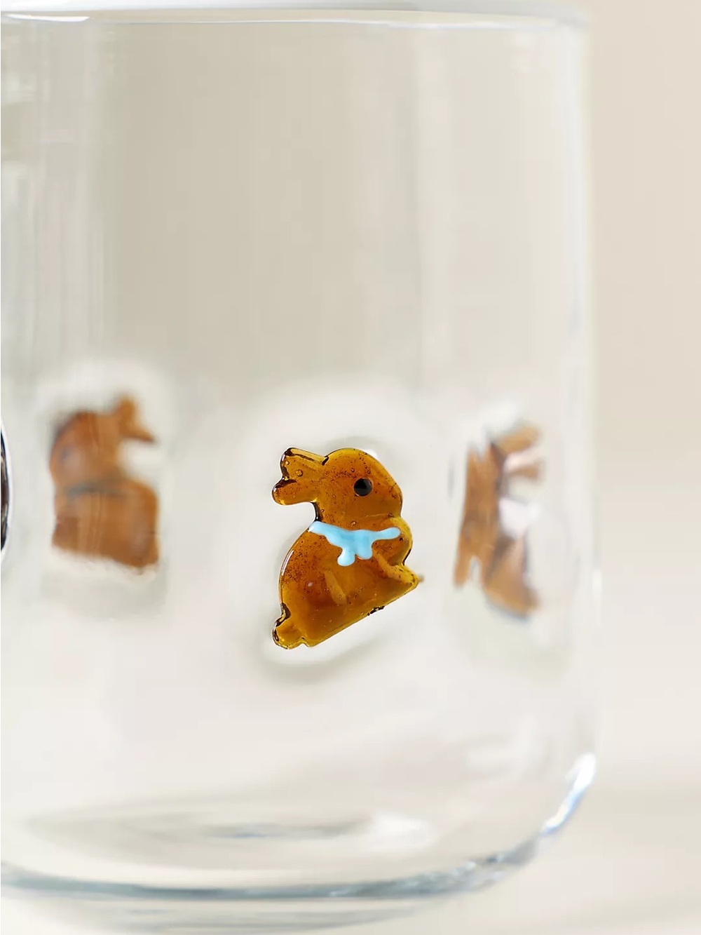 NWT Anthropologie Cute Bunny Glass - Brown Bunny Motif - Picture 3 of 7